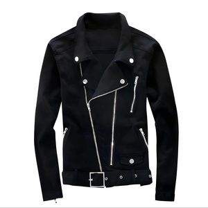 The Marcel Denim Biker Jacket